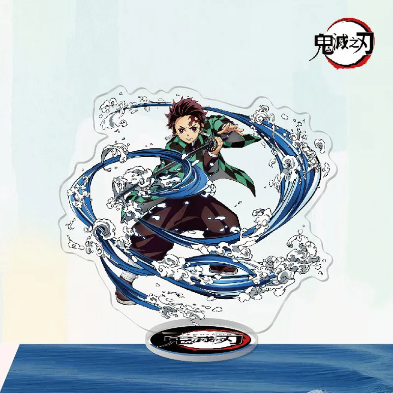 

Подставки для аниме-убийц демонов, фигурки, аксессуары для убийц демонов, брелок для девочек, акриловая фигурка Tanjirou, настольная искусствен...