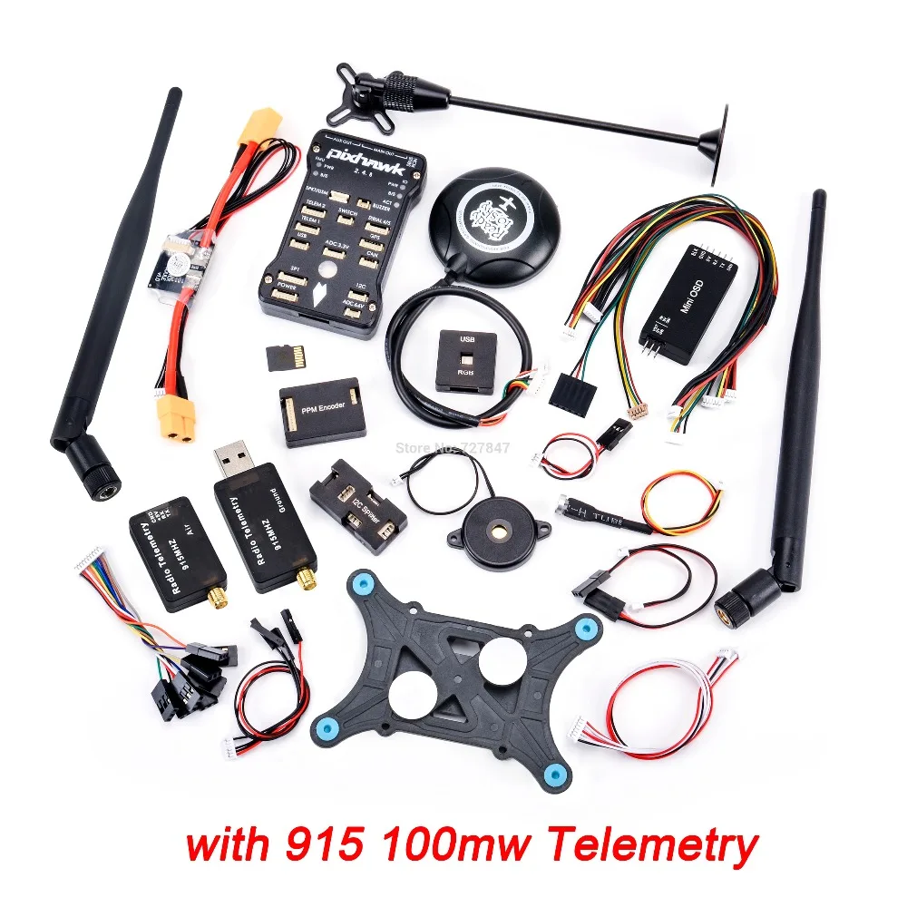Pixhawk px4 PIX 2.4.8 32 бит Игровые Джойстики+ 433/915 телеметрии+ m8n GPS+ minim OSD+ pm+ Детская безопасность выключатель+ зуммер+ RGB+ стр./мин+ I2C+ 16 г SD