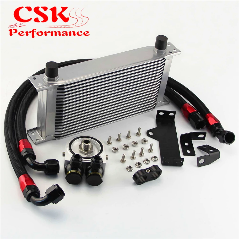 Комплект масляного кулера для двигателя 19 рядов подходит Subaru Impreza WRX STi 06 07 EJ20 EJ25