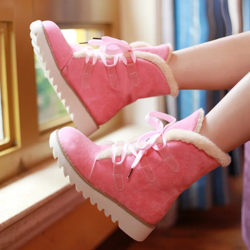 Женские теплые сапоги на танкетке REAVE CAT зимние австралийские до середины икры со