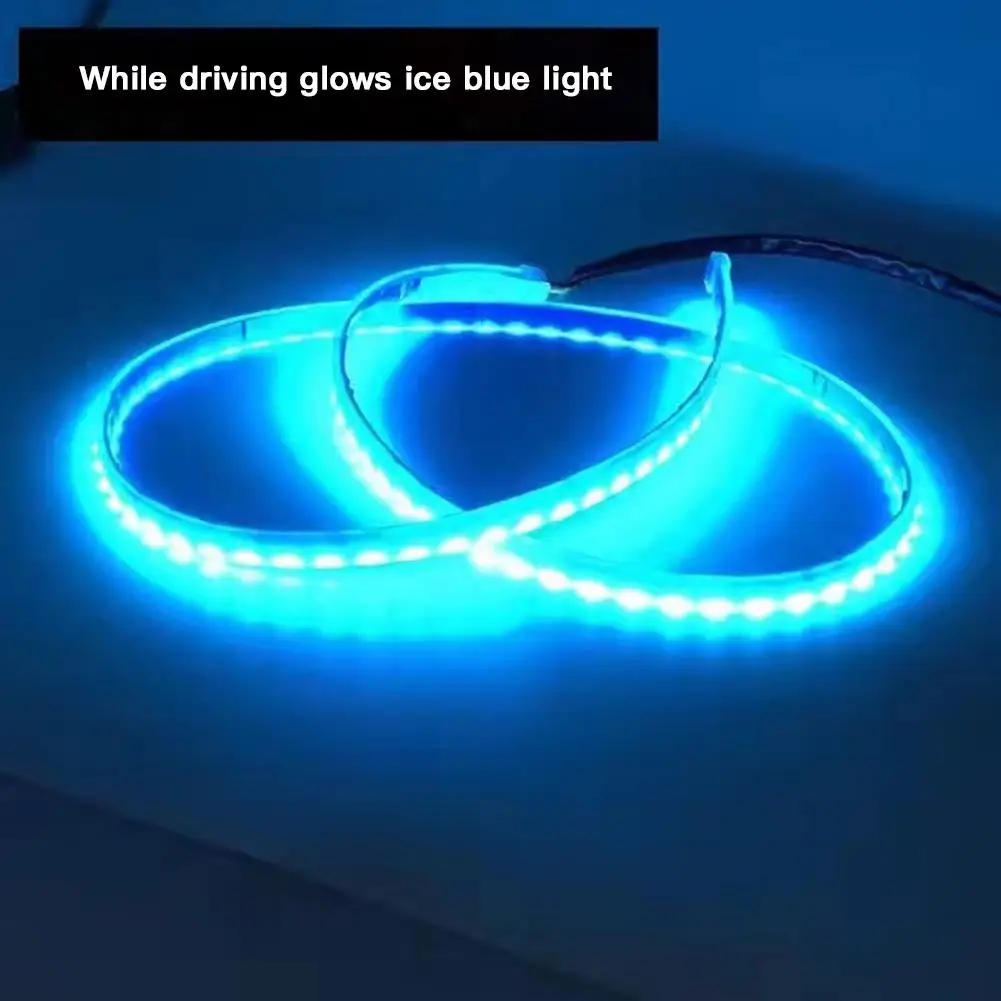 Car Additional Stop Light Dynamic Streamer Floating LED Strip 12v Auto Trunk Tail Brake Running Turn Signal Automobile Lamp | Автомобили и