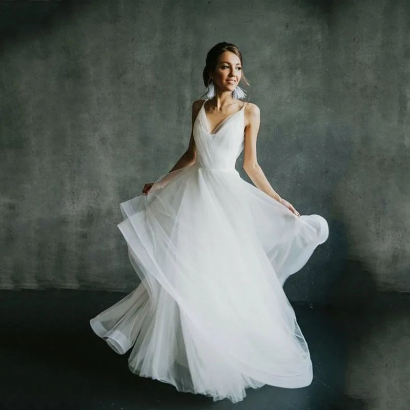 Женское свадебное платье в стиле бохо элегантное ТРАПЕЦИЕВИДНОЕ ПЛАТЬЕ с