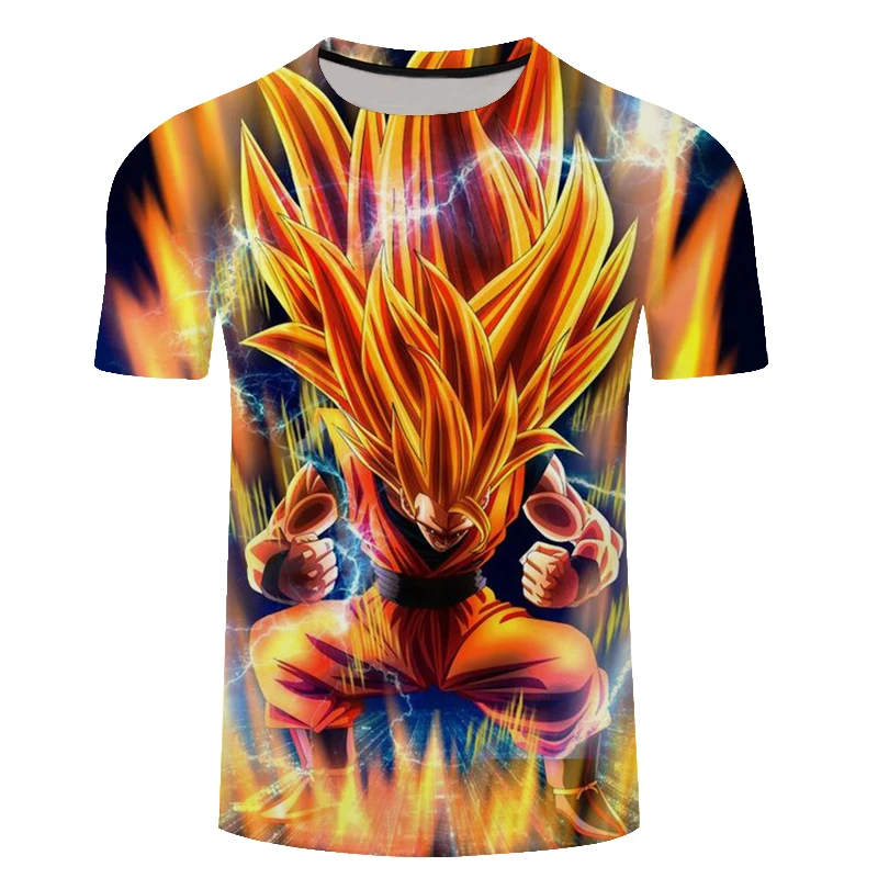 2018 Новая мода 3d Dragon Ball Goku унисекс футболка Забавный Повседневный бренд аниме Harajuku
