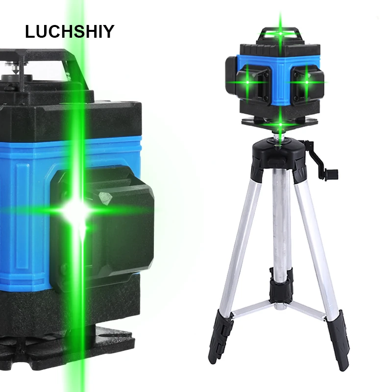 

Construction Tools Laser Level 4D Green 360 Self-Leveling Horizontal Vertical Cross 16 Lines Measure Super Powerful Laser Beam