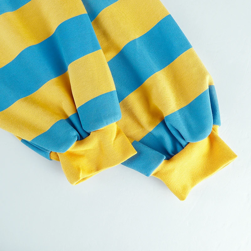 Одежда для сна женская из хлопка в полоску с мультяшным принтом | Женская одежда