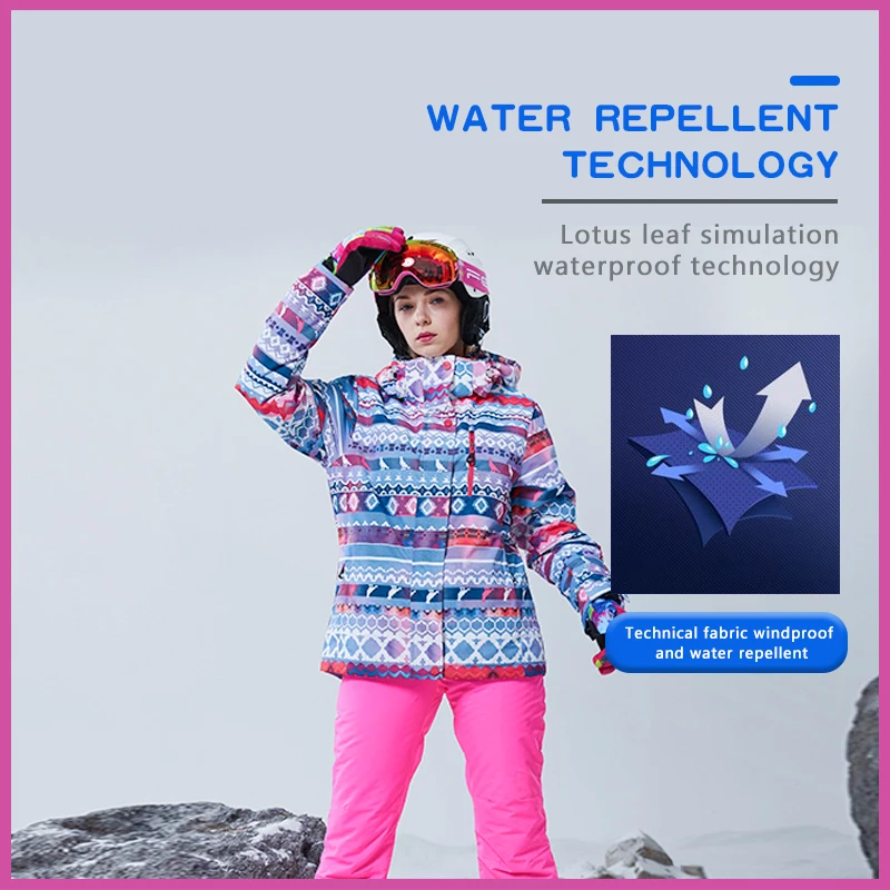 Лыжный костюм PHMAX для женщин Зимний 30 ℃ лыжная куртка пальто сохраняющее тепло