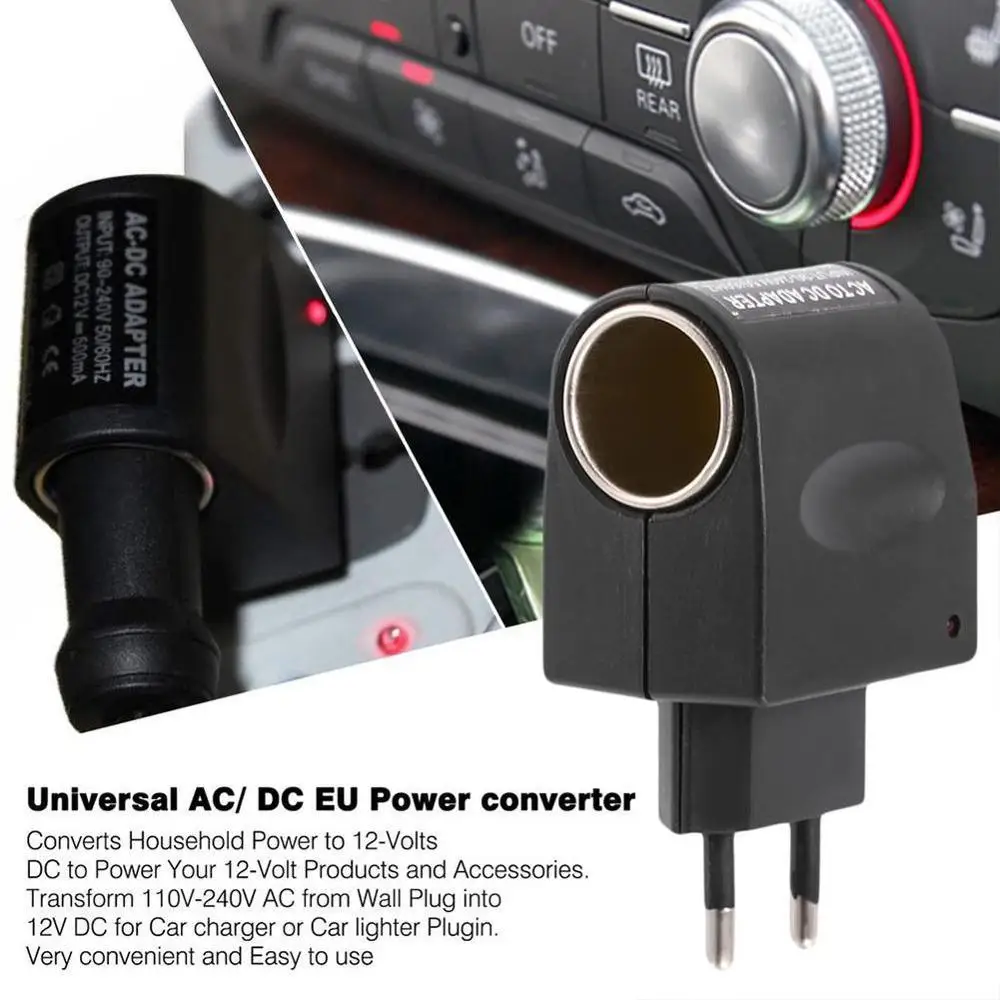 Штепсельная вилка переменного тока на 12 В постоянного европейская стандарта