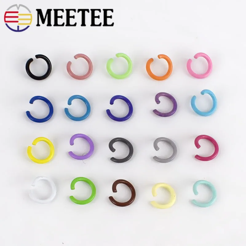 Meetee 100pcs 1.2*8mm Candy Colors Small Metal Ring Connection Opening O Rings Buckle DIY Key Chain Bag Jewelry Accessory BD480 | Дом и сад