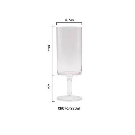 

Japanese Glass Crystal Red Wine Glass Glass Color I-shaped Green Tea Cup Lead Free Heat Resistant Straight Tube Cup