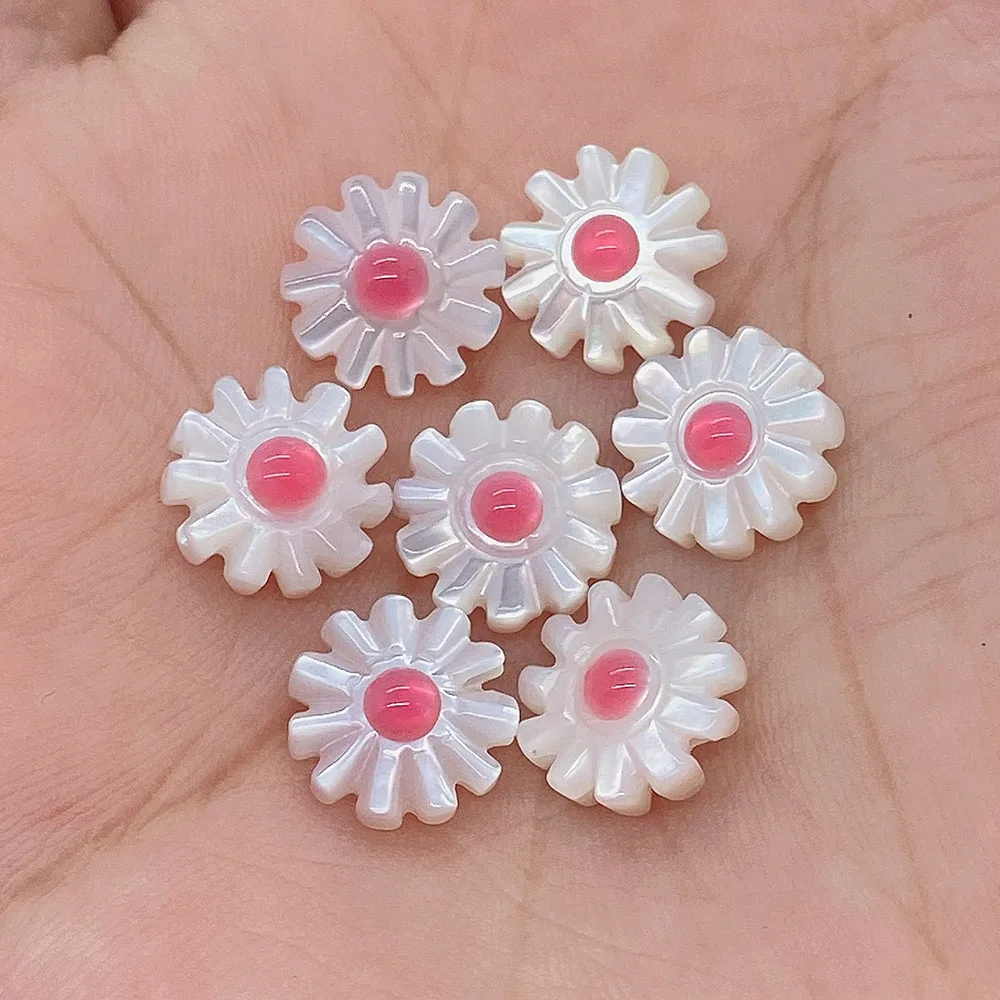 Бусины из натуральных морских ракушек Перламутровые для изготовления ожерелья