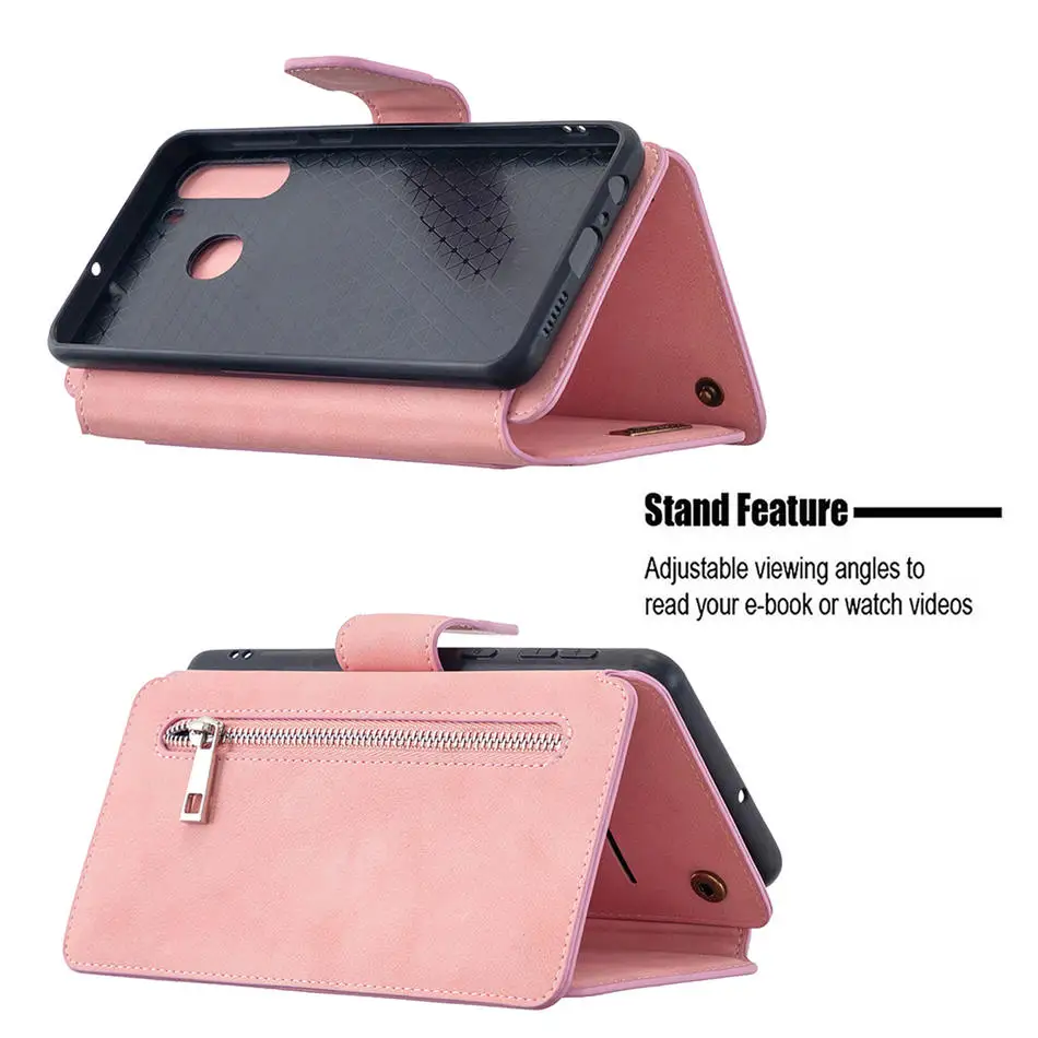 

Flip PU Leather Shockproof Case For Samsung Galaxy A21 Plain Stand Card Magnetic Cover Wallet Book Pouch For Galaxy A 21 Copues