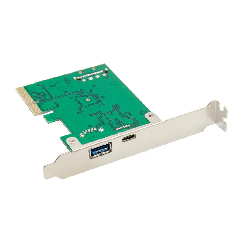 Add On Card PCIE TypeC A 2.4A Riser Super High Speed Dual Port USB 3.1 Expansion Chip Asmedia ASM1142 Converter Controller |