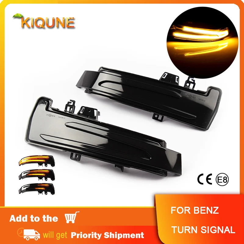 

2Pcs Turn Signal Lights For Benz A B C E S CLA GLA CLS Class W176 W246 W204 W212 C117 X156 Car Rearview Mirror Dynamic Indicator