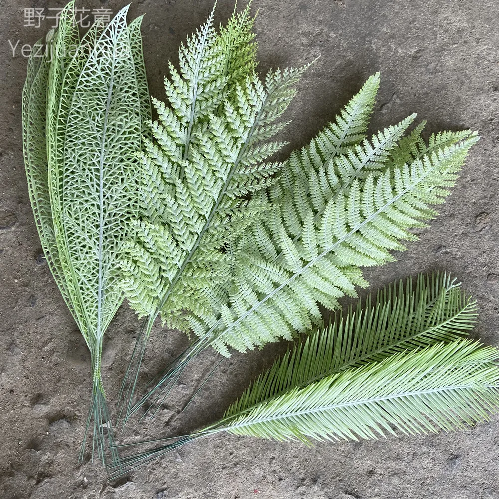 Искусственное зеленое растение с листьями папоротника пластиковая пальма для