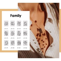 jujie family baby pregnant necklace heart gifts for wife mother father love charm choker stainless steel jewelry dropshipping