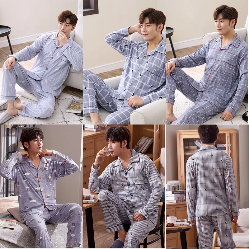 Мужской пижамный комплект с принтом отцы хлопковые Пижамные комплекты