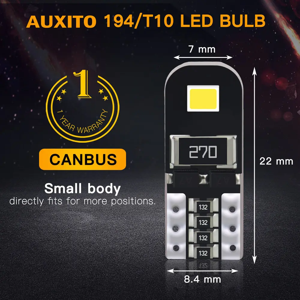10 шт. W5W T10 светодиодный светильник Canbus для Mercedes W203 W205 W204 W211 W212 автомобильный интерьерный купольный светильник для багажника парковочные огни без ошибок
