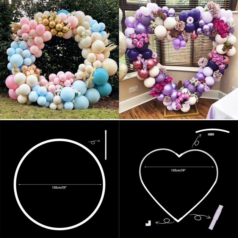 1.5M Plastic Tube For Artificial Flower Wreath Wedding Heart Frame Decoration Diy Arch Birthday Balloon Bow Props Christmas Deco