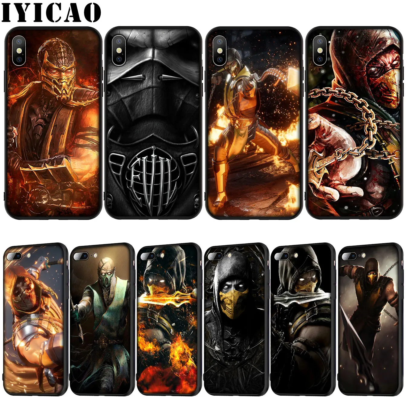 Мягкий силиконовый чехол Scorpion In Mortal Kombat для iPhone 12 Mini XR X XS 11 Pro Max 10 6 6S 7 8 Plus 5S SE