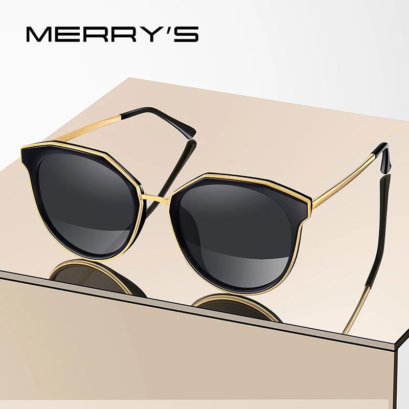 Женские Модные солнцезащитные очки кошачий глаз MERRY'S поляризационные с