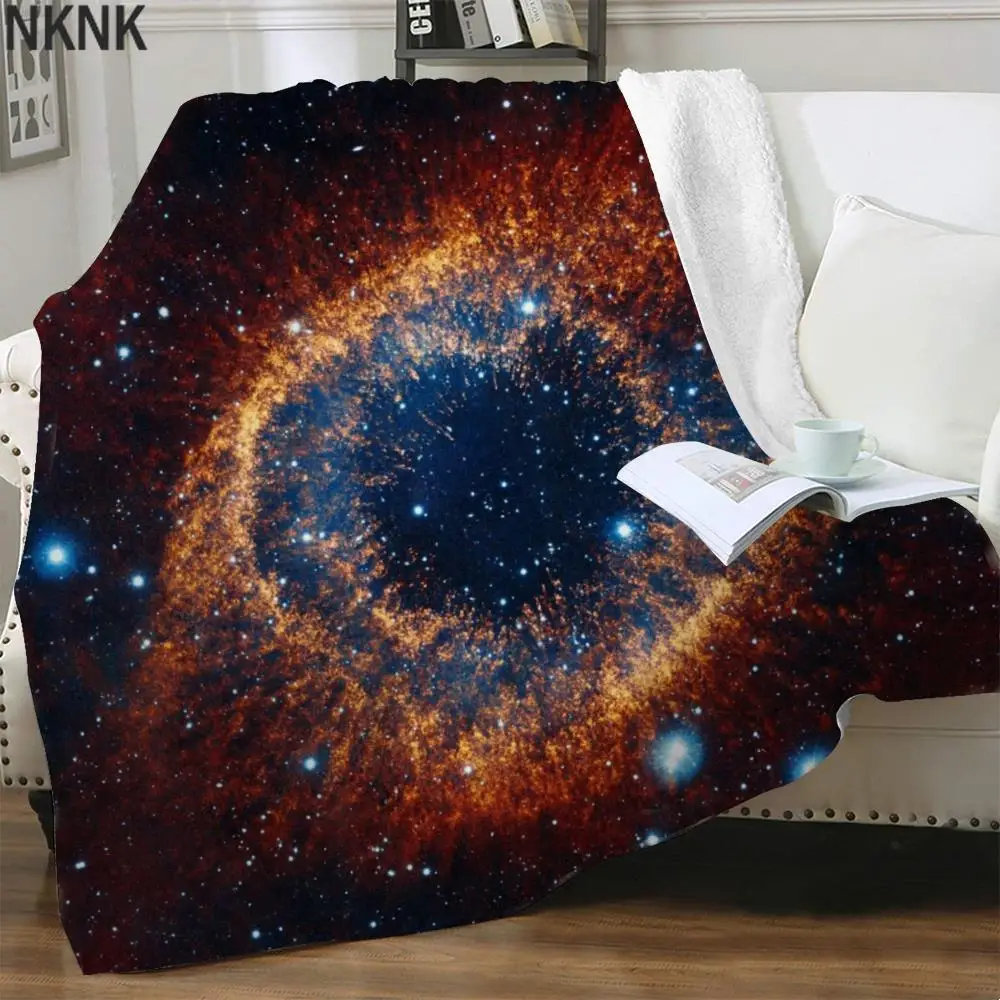

NKNK Galaxy Blanket Nebula Bedspread For Bed Space Blankets For Beds Universe Plush Throw Blanket Sherpa Blanket Animal Premium