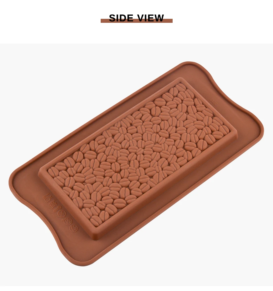 SILIKOLOVE Coffee Beans Chocolate Silicone Mold Candy Cake Mould Biscuits Cookies DIY Baking Tools Soap Molds Cake Decorating
