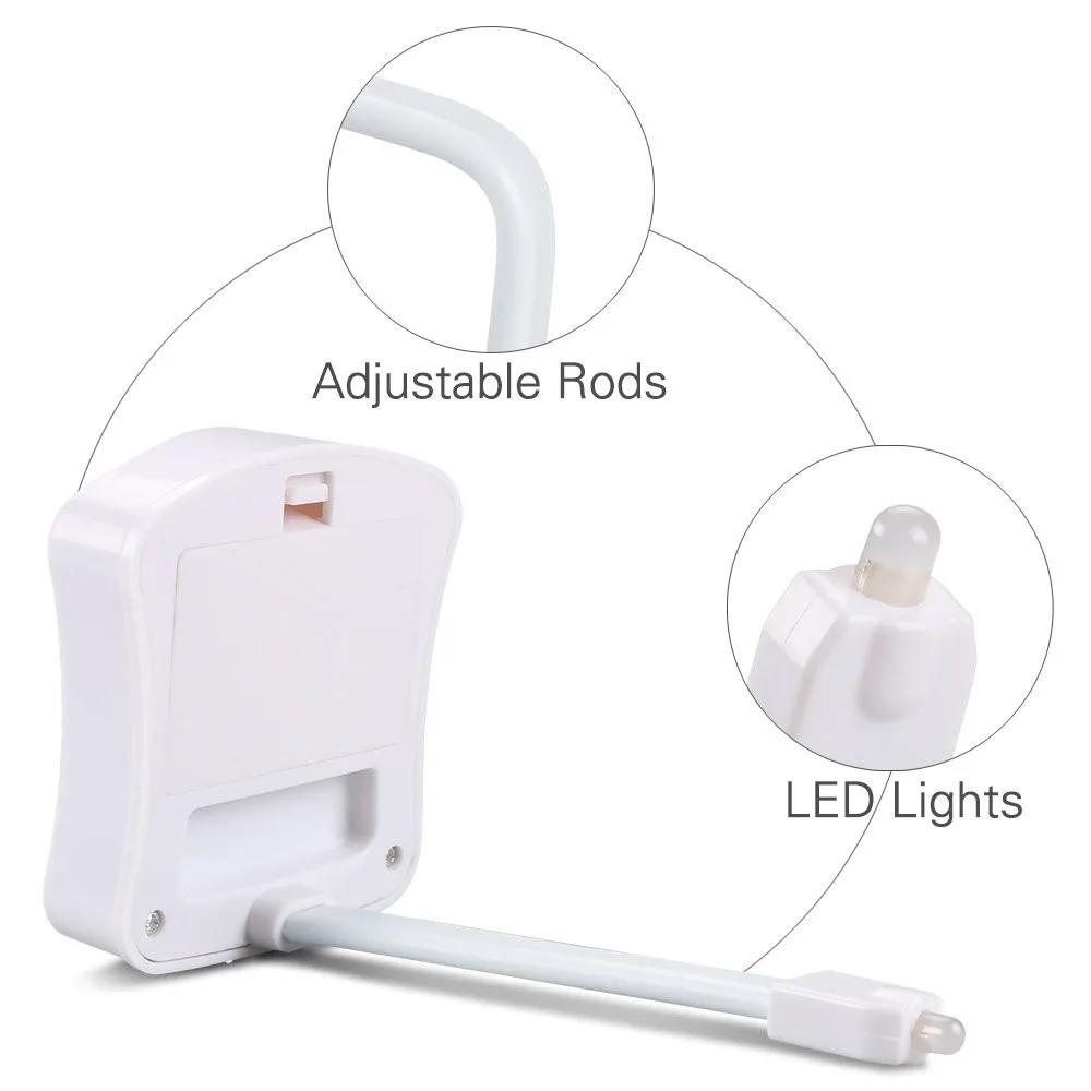 Умный туалетный Ночной светильник на сиденье Сенсорная лампа 8 цветов