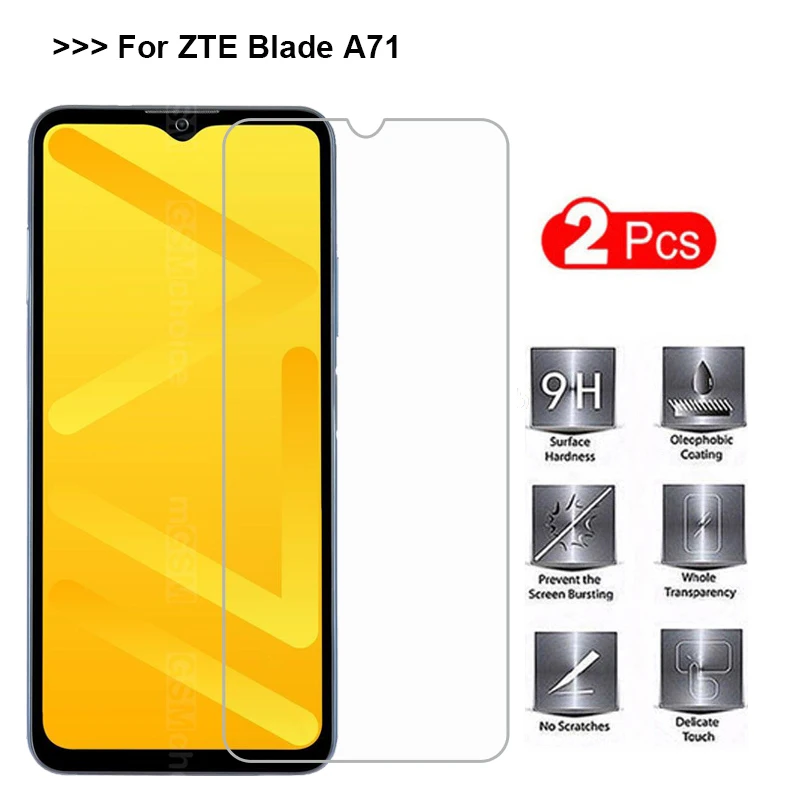 

2PCS Tempered Glass For ZTE BLADE A71 A 71 Pelicula Explosion-proof Screen Protector For ZTE BLADE A71 Protective Glass Film