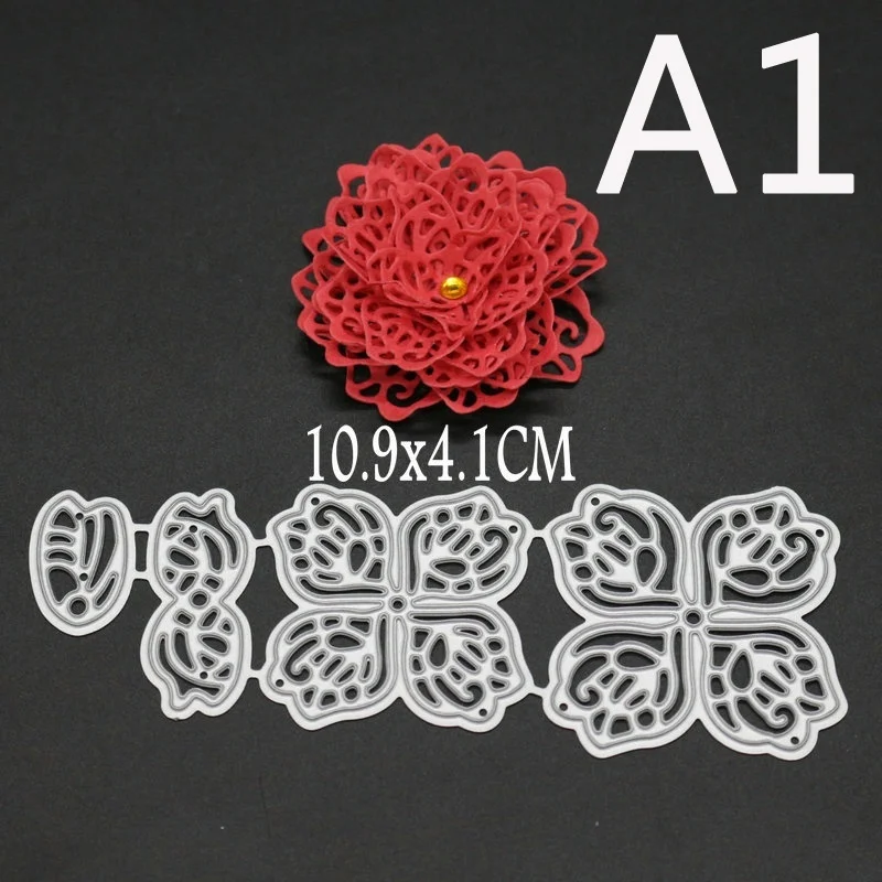 Металлические режущие штампы в 2 стилях лепестки для скрапбукинга своими руками