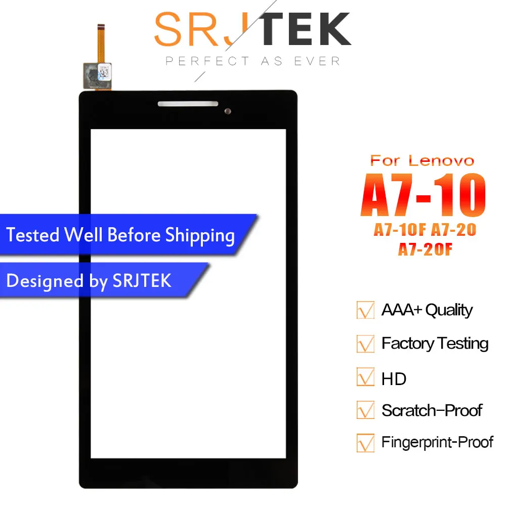 SRJTEK 7 дюймовый сенсорный экран для Lenovo Tab 2 A7 10 10F 20 20F с сенсорным экраном