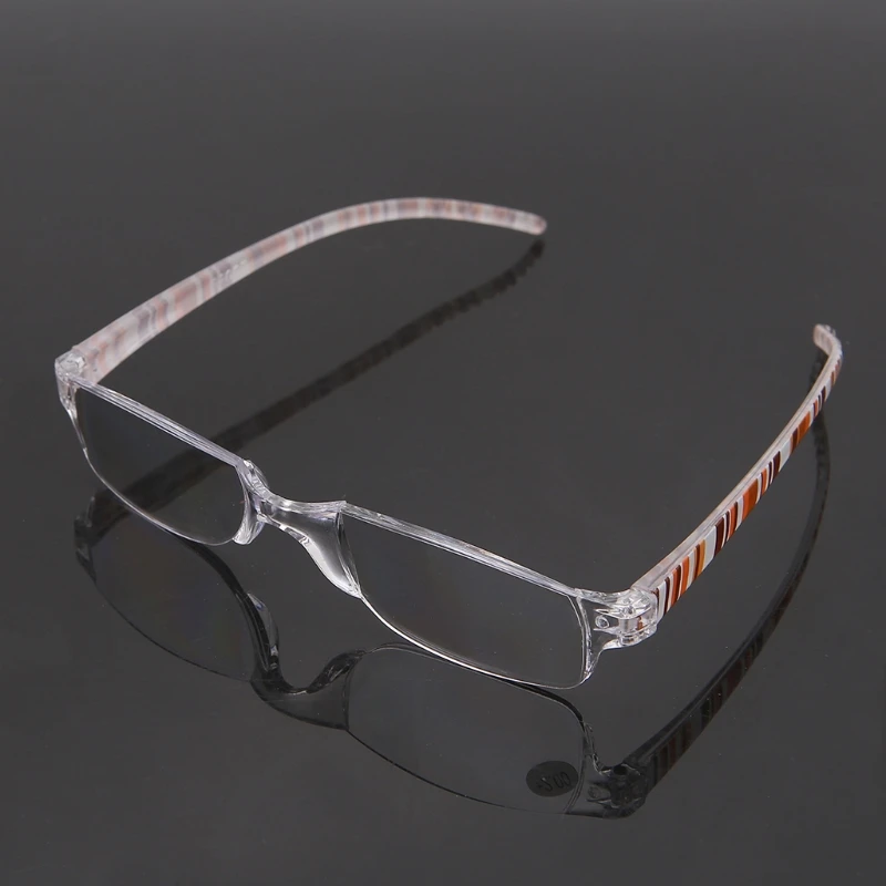 

Unisex Clear Stripe Rimless Flexible Reading Glasses Eyewear Reader +1.00 ~+4.00 PXPB