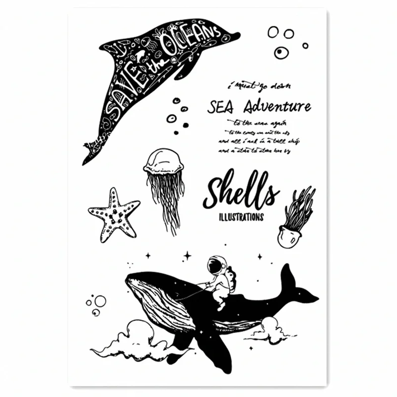 

Штампы силиконовые прозрачные для скрапбукинга, 11 х16 см