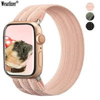 wearlizer elastic strap for apple watch se soft stretch women men strap replacement wristband for apple watch 6 5 4 3 2 1