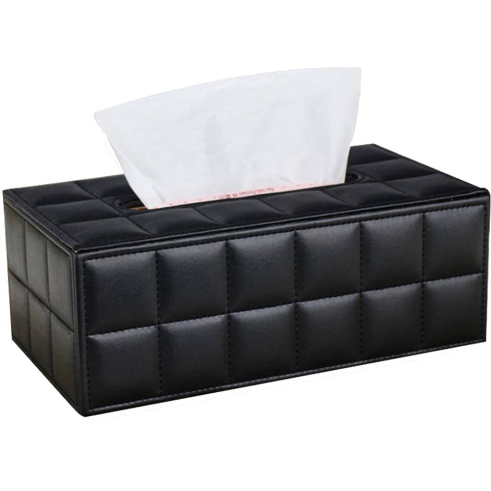 

Car Armrest Tissue Box Pu Leather Car Tissue Box Napkin Holder Car Tissue Holder Car Seat Box Whtie Black Color