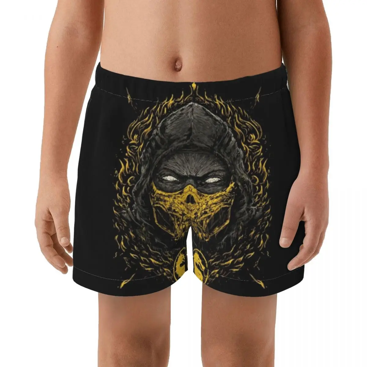 

Mortal Kombat boy's Brand Swimming Briefs Low Waist Swimwear drop With Push-up Pad Shorts Trunks Boxers Summer kid's Swim