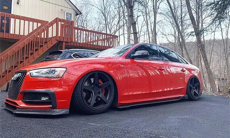 Углеродное волокно передний и задний бампер диффузор спойлер тело боковая юбка