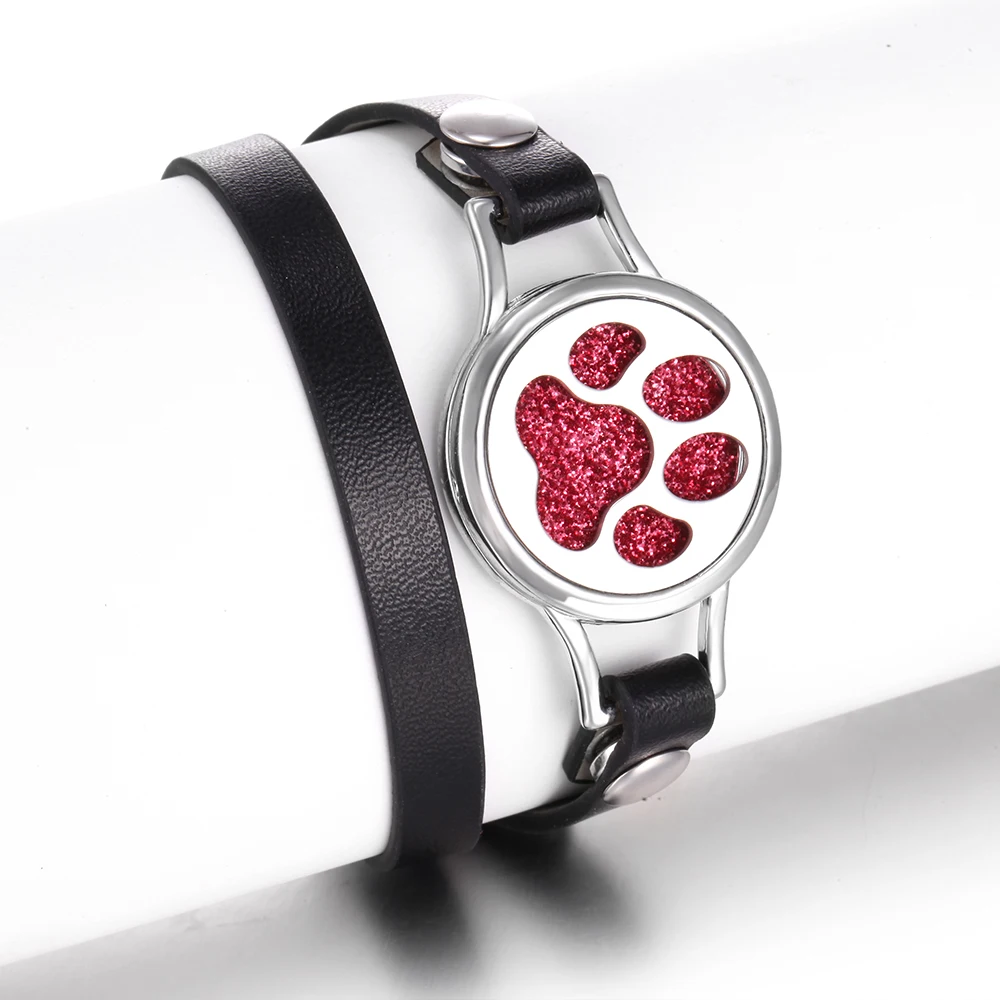 Новые духи ювелирные изделия ароматерапия кожаный браслет Лотос эфирное масло