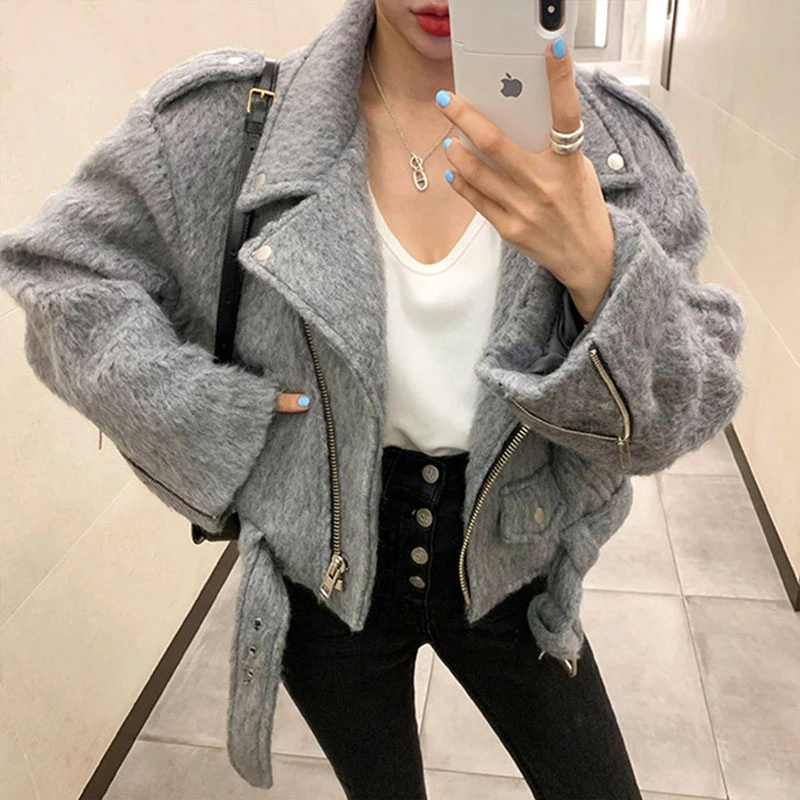 2021 Новое высококачественное зимнее женское пальто теплая куртка Байкерская