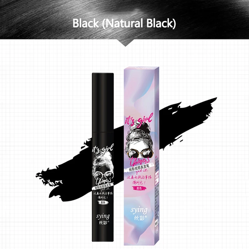 Волосы красящая палочка коричневый черный Краска для волос ручка одноразовая