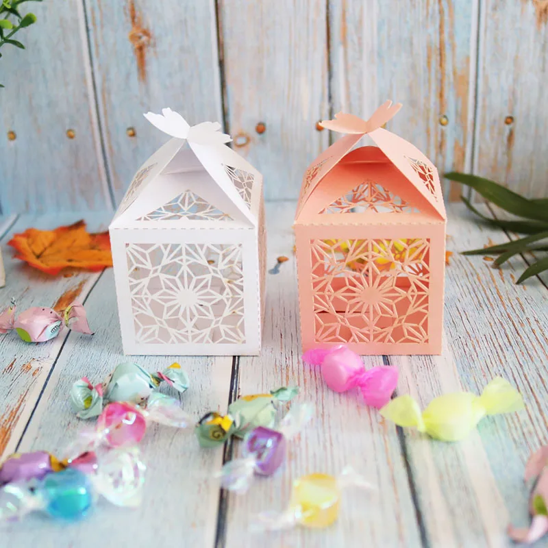 50 шт. жемчужные бумажные коробки для конфет | Дом и сад