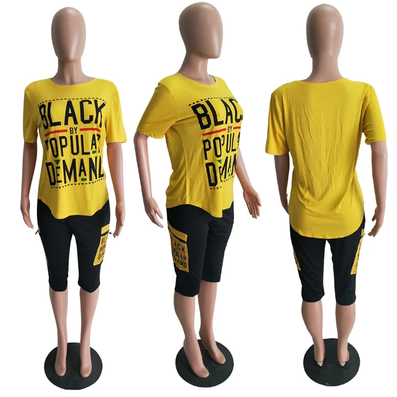 

2 Piece Set Women Summer Short Sleeve Crop Top and Shorts Set Streetwear Casual Two Piece Outfits Dropshipping Wholesale