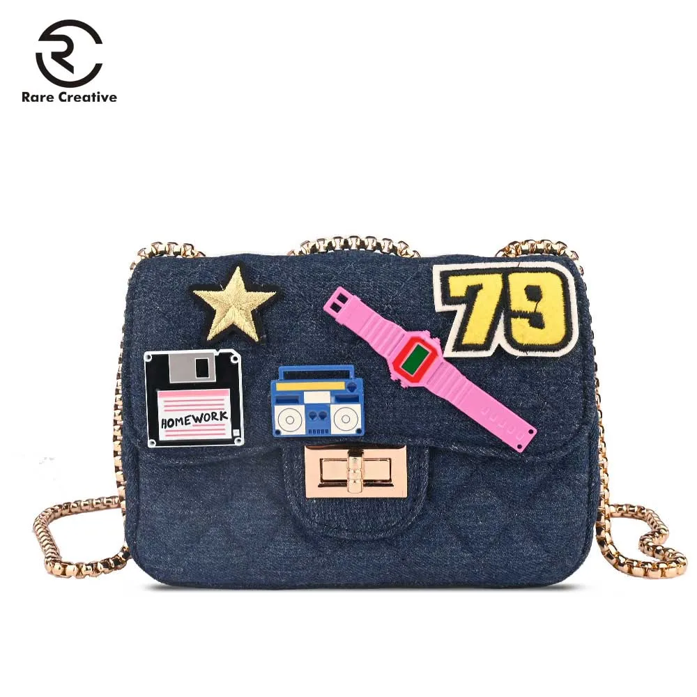 Редкая креативная модная дизайнерская женская джинсовая сумка Женская Мягкая