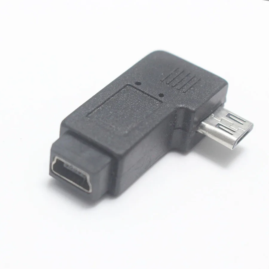 1 шт. 90 градусов левый и правый угловой мини USB 5pin мама к Micro Мужской адаптер