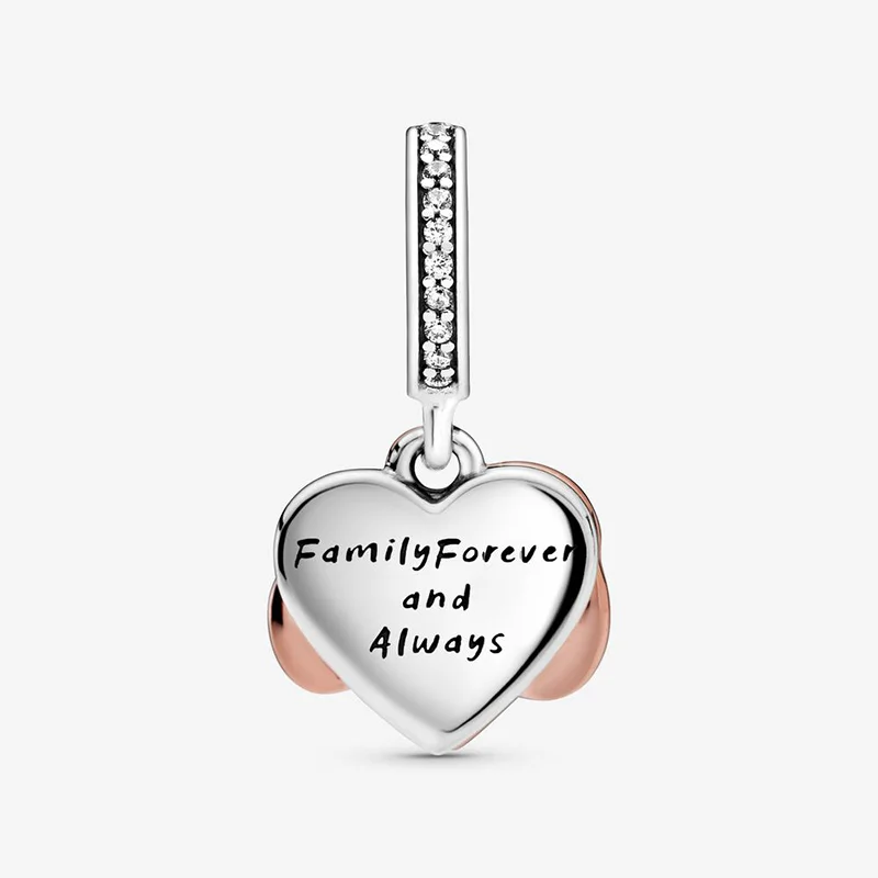 

2021 HOT 925 Sterling Silver Beads Sparkling infiniteness Heart Dangle Charms fit Original Pandora Bracelets DIY Women Jewelry