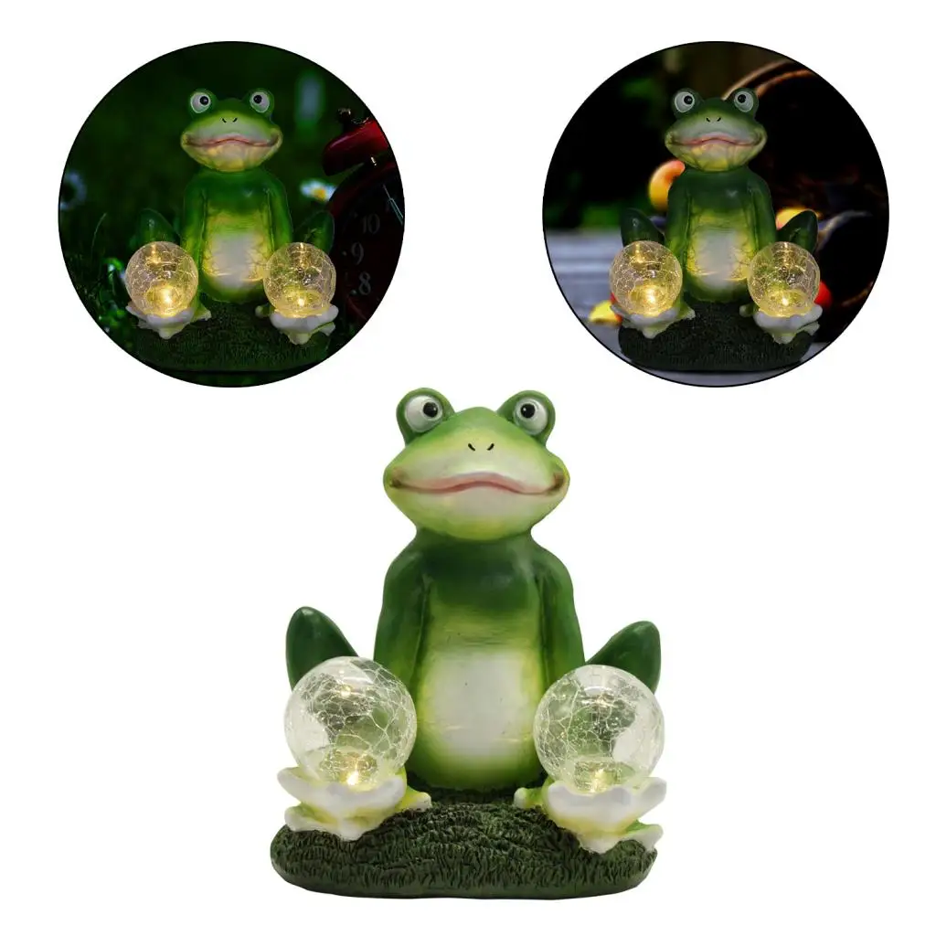 

Resin Frog Figurine Outdoor Winter Decorations for Patio Yard Lawn Porch