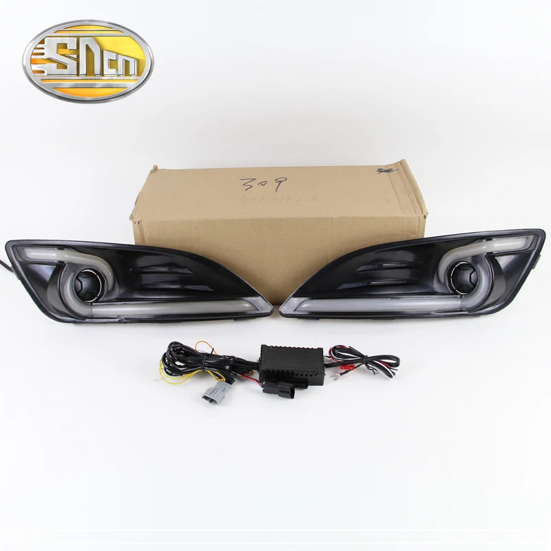 Светодиодсветодиодный дневные ходовые огни SNCN для Ford Fiesta 2013 2014 2015 2016 DRL крышка