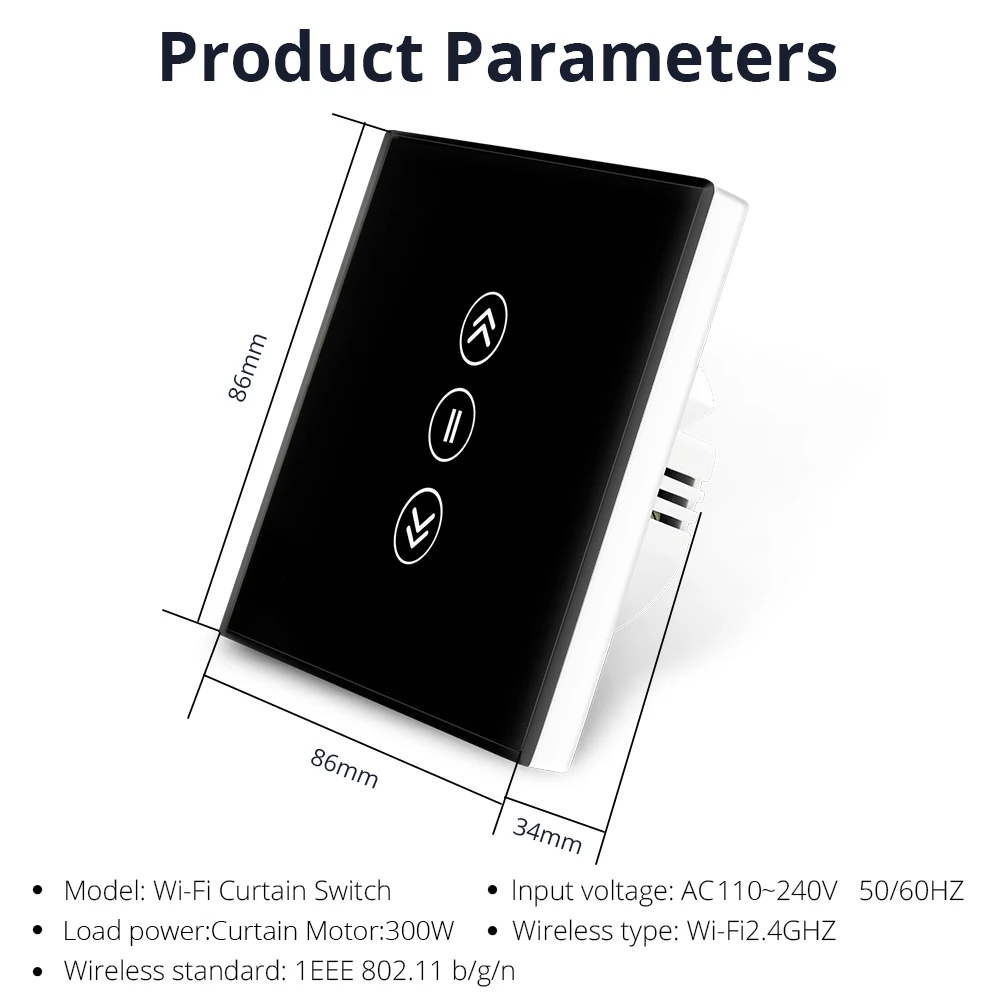 Умный выключатель для штор с ограничительной функцией электрический WiFi Tuya Smart Life