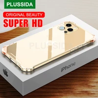 original hd clear phone case for iphone 13 12 11pro max mini case luxury transparent acrylic back cover