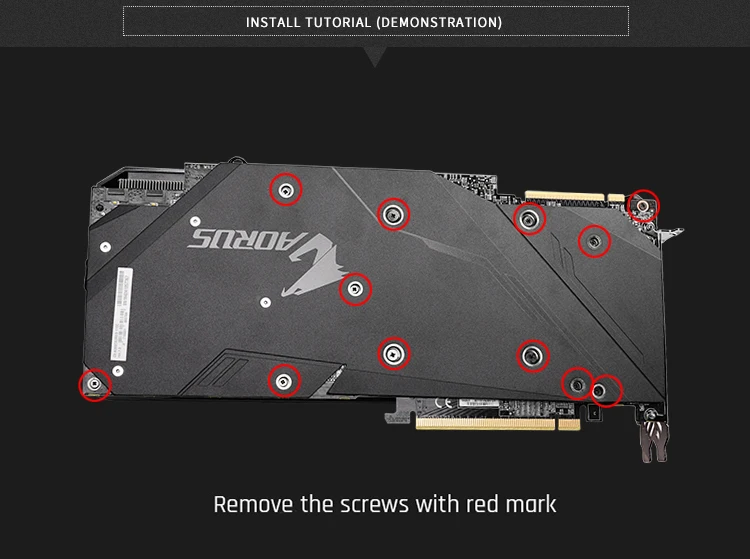 Barrowch FB-GIX2080T-PA цифровой термометр блоков GPU 5v 3pin Алюминий сплав Панель, для Gigabyte RTX2080Ti/2080/2070 Aorus