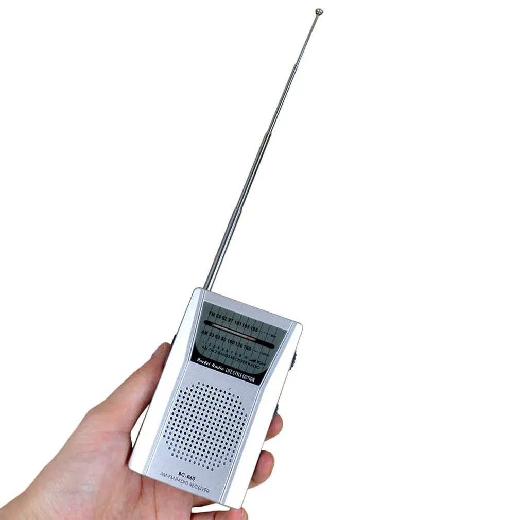 BC-R60 карманная телескопическая мини-антенна AM/FM 2-полосный радиоприемник с